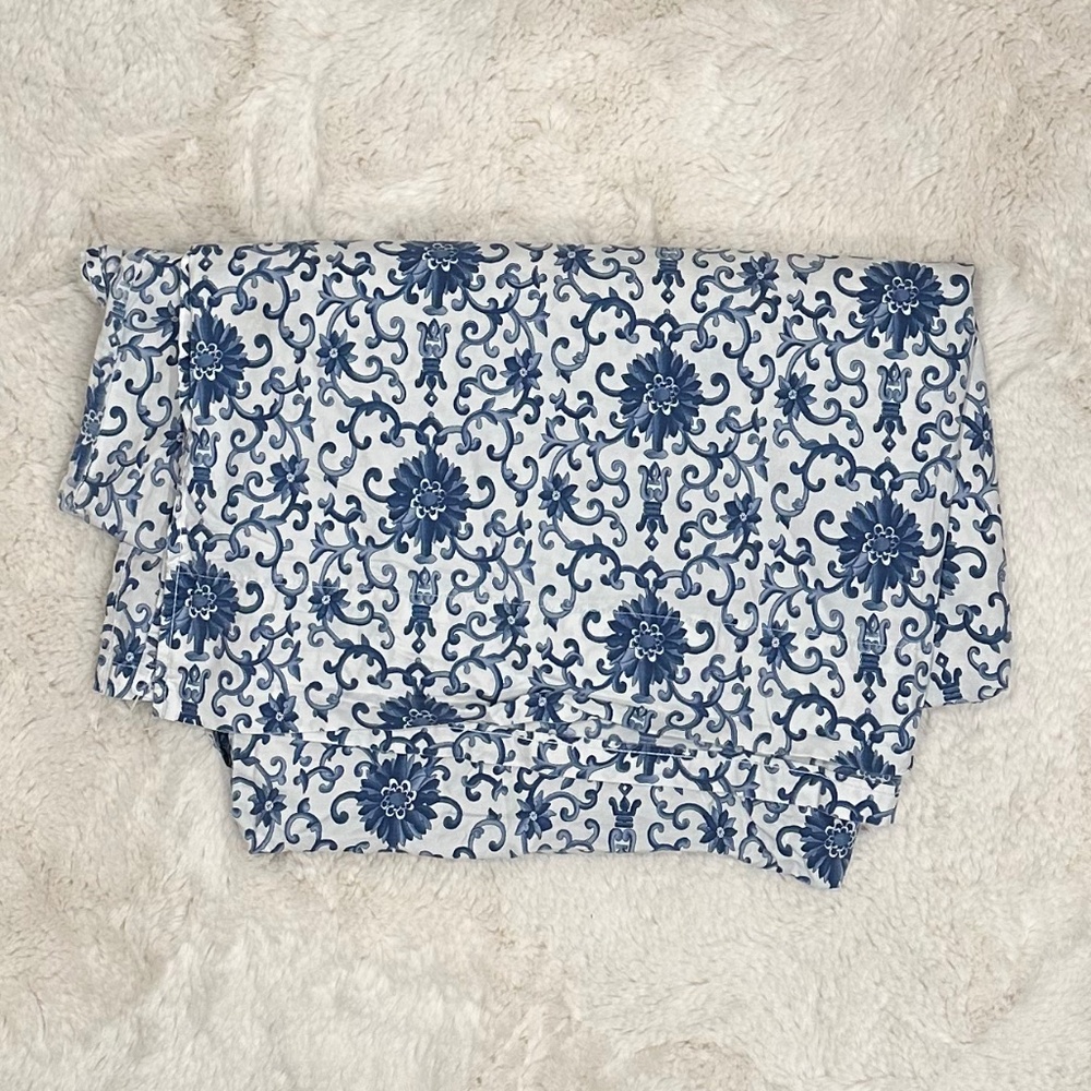 Ralph Lauren Porcelain Rosette Blue Sheet Full Size